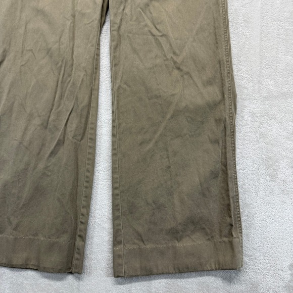 LRL Lauren Jeans Co Ralph Lauren Pants Women's 12 Biltmore Chino Khaki Wide Leg - Picture 2 of 15